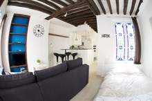 Location mensuelle d'un studio design meublé dans le quartier Vauban à Marseille